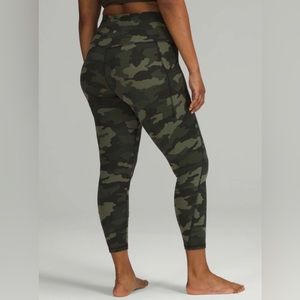 LULULEMON ALIGNS HR pant 25” Size 12 HCMO 🐊🐊🐊 heritage camo medium olive